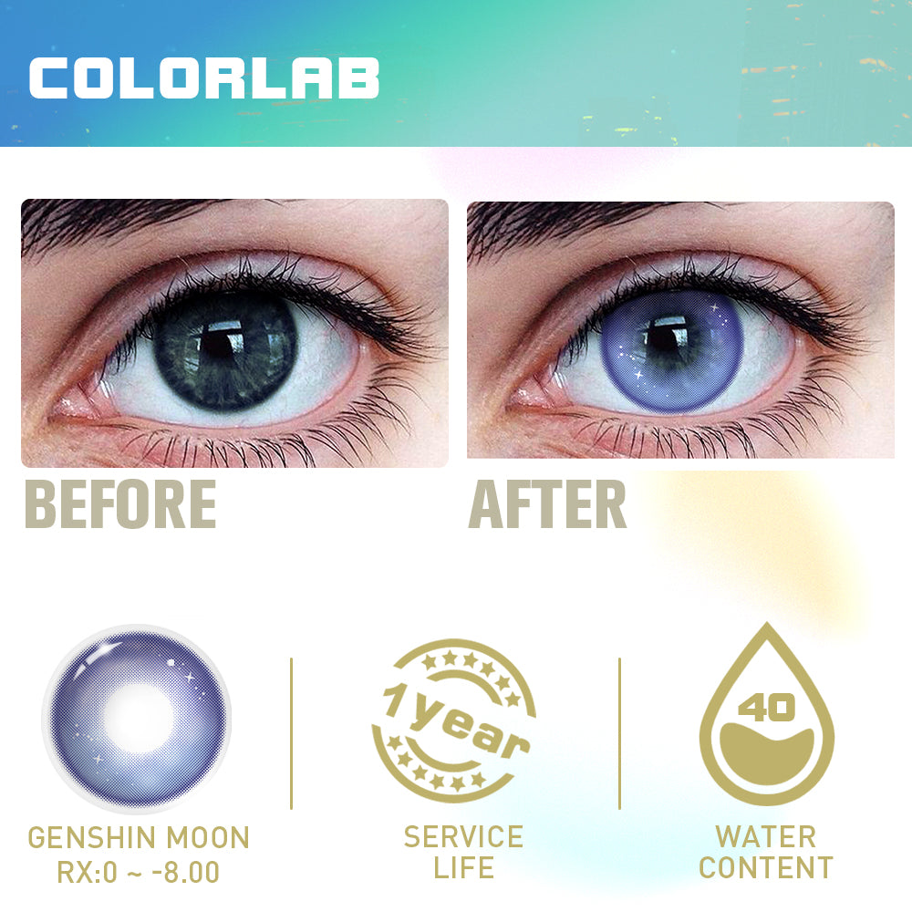 GENSHIN MOON BLUE VIOLET CONTACT LENSES(Yearly)