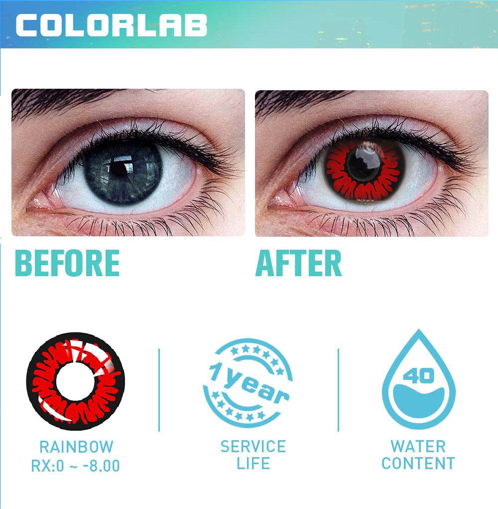 PEONY RED CONTACT LENSES(YEARLY)