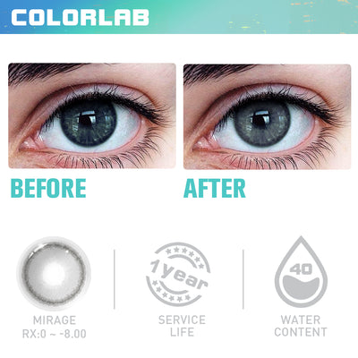 MIRAGE GREY CONTACT LENSES(Yearly)