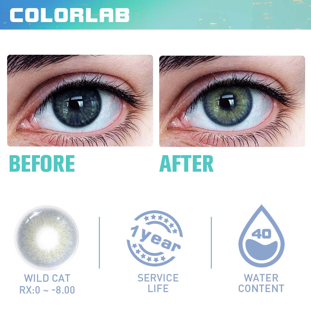 WILD CAT BLUE CONTACT LENSES(Yearly)