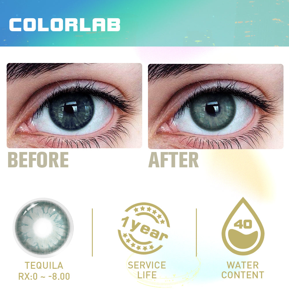 TEQUILA GREEN CONTACT LENSES(Yearly)