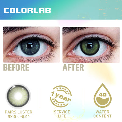 HUSTON GREEN CONTACT LENSES(Yearly)