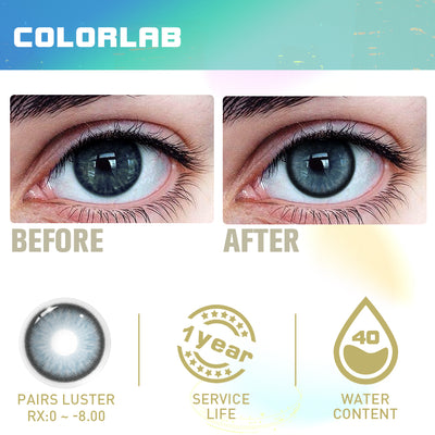 HUSTON BLUE CONTACT LENSES(Yearly)