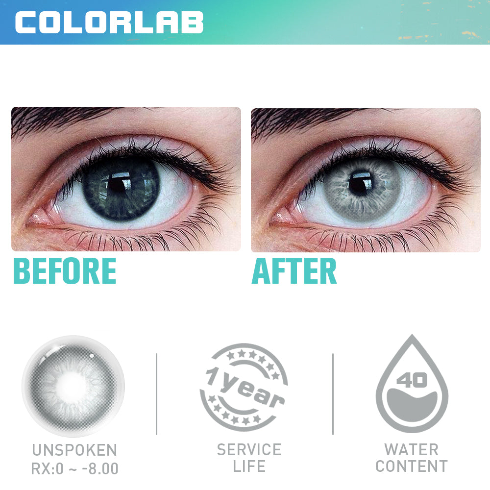 UNSPOKEN GREY CONTACT LENSES(Yearly)