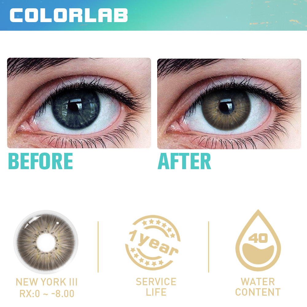 NEW YORK BROWN CONTACT LENSES(Yearly)