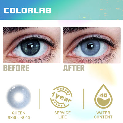 QUEEN BLUE CONTACT LENSES(Yearly)