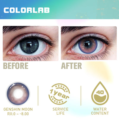 GENSHIN MOON PINK BLUE CONTACT LENSES(Yearly)