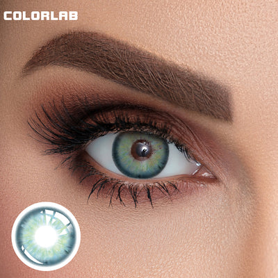Wholesale Circle Block Blue Green crazy colored eye contacts