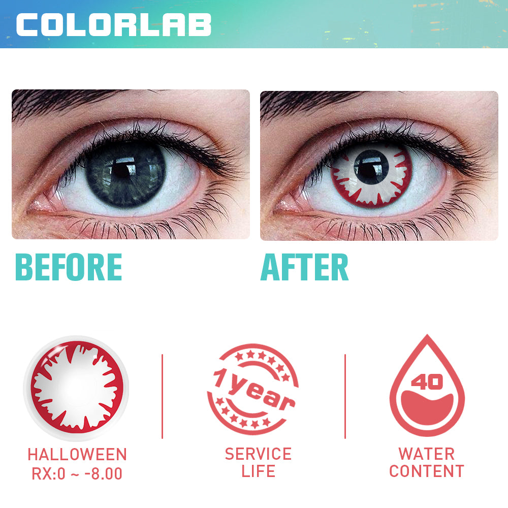 INCUBUS RED CONTACT LENSES(YEARLY)