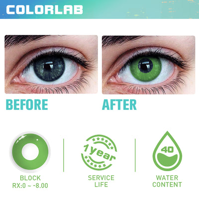 BLOCK GREEN CONTACT LENSES(YEARLY)