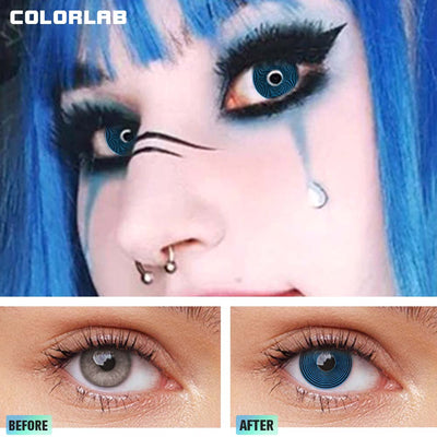 BLUE SWIRL CONTACT LENSES(YEARLY)